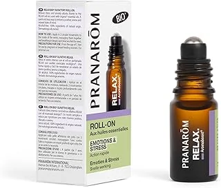 Pranarôm - Aromaboost Relax Bio - Roll-on Olfactif Détente et Relaxation - Anti-stress et soulage l'Anxiété - Action Immédiate - Huile Essentielle Bio de Lavande Vraie - 5 ml
